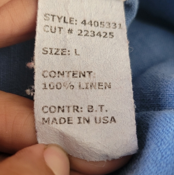 Cut Loose Linen Top Size Large - Picture 3 of 5